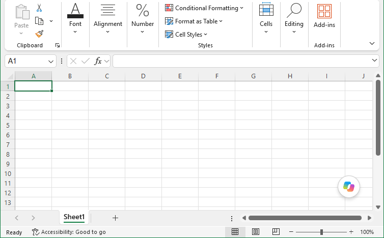 The signed workbook open in Excel with no security bar, after its macro ran